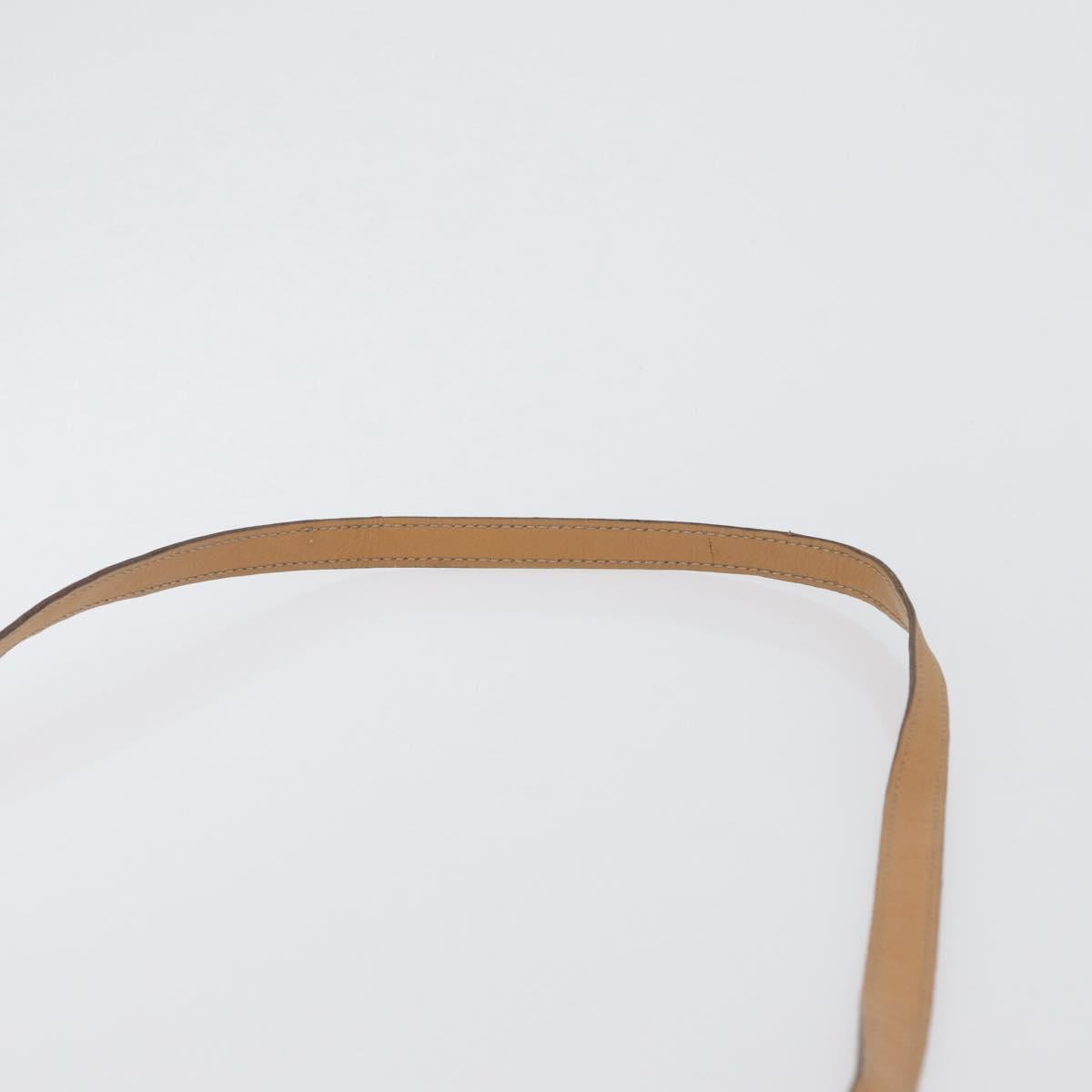 CELINE Macadam Canvas Shoulder Bag PVC Leather Brown Gold Auth bs33452