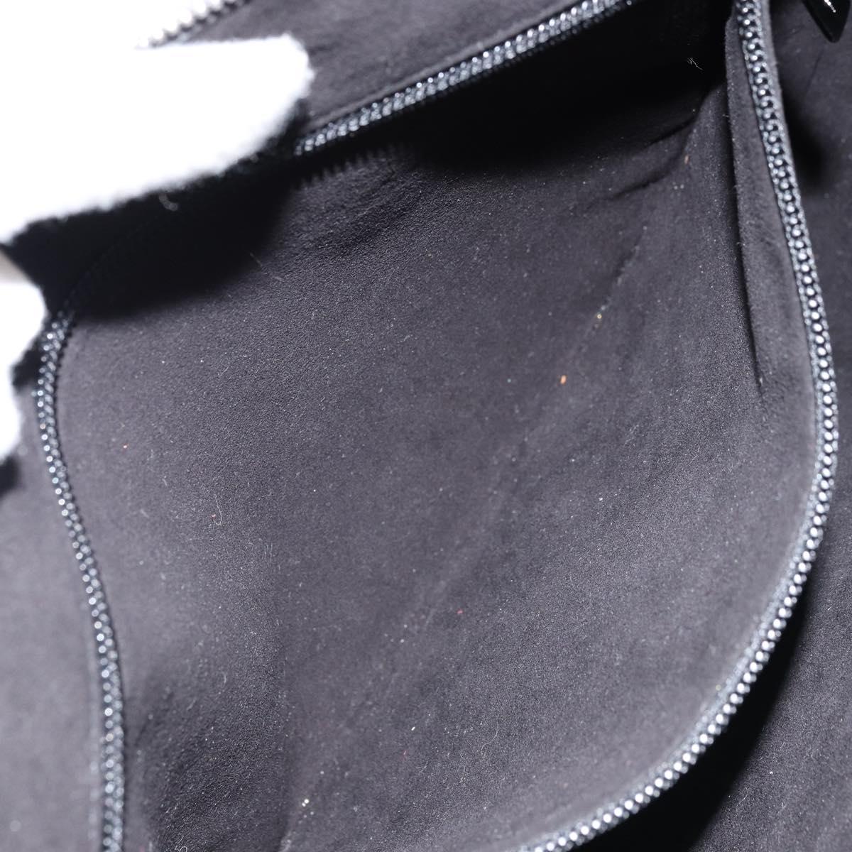 Salvatore Ferragamo Shoulder Bag Leather Black Silver Auth bs33458