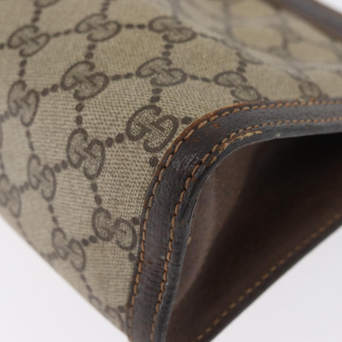 GUCCI GG Supreme Web Sherry Line Bag PVC Beige 41 011 2125 28 Auth bs33459