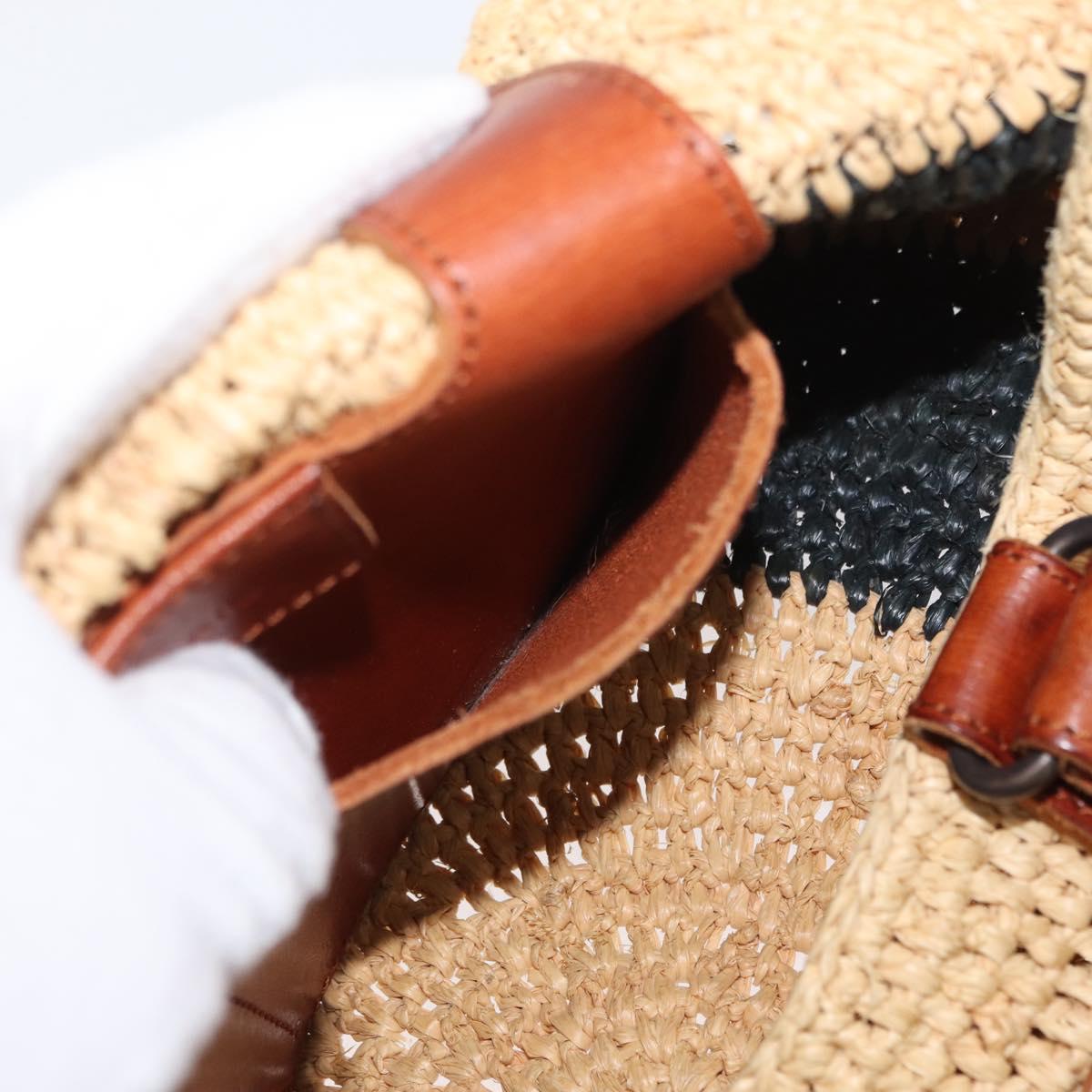 BALENCIAGA Tote Bag Raffia Beige Auth bs33462V