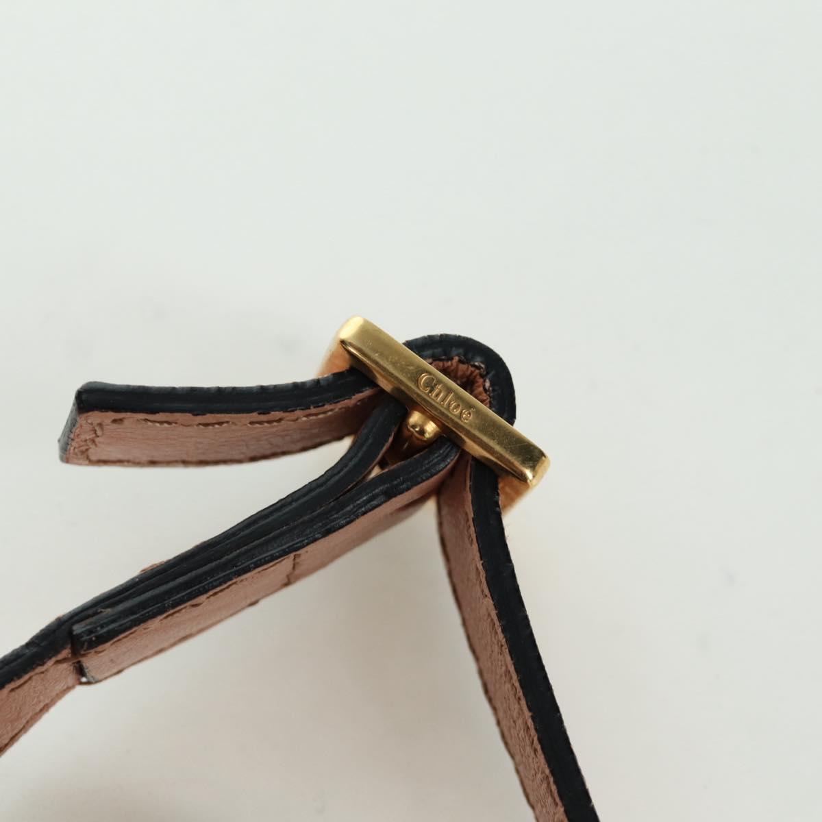 Chloe Marcie Shoulder Bag Leather Pink Gold Auth bs33470V