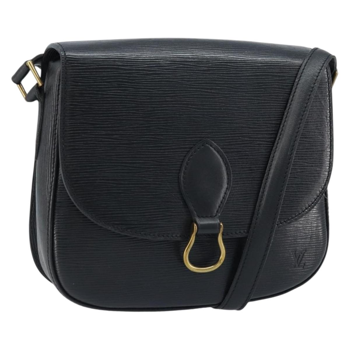 LOUIS VUITTON Epi Saint Cloud GM Shoulder Bag Black Noir M52192 LV Auth bs33474