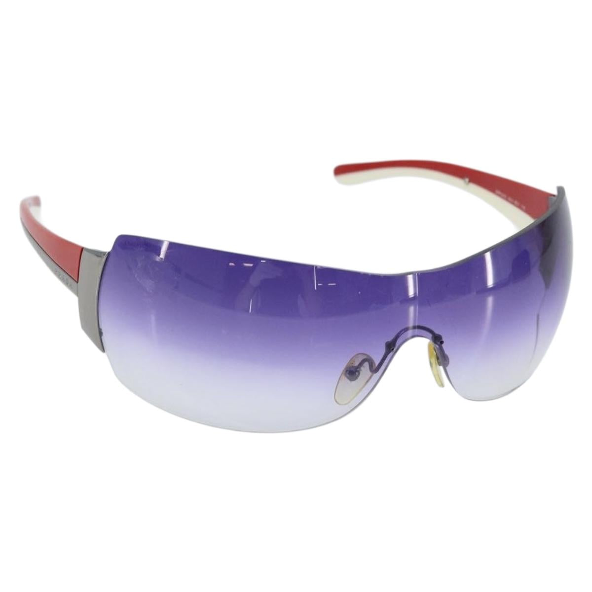 PRADA Sunglasses plastic Purple Auth bs33479