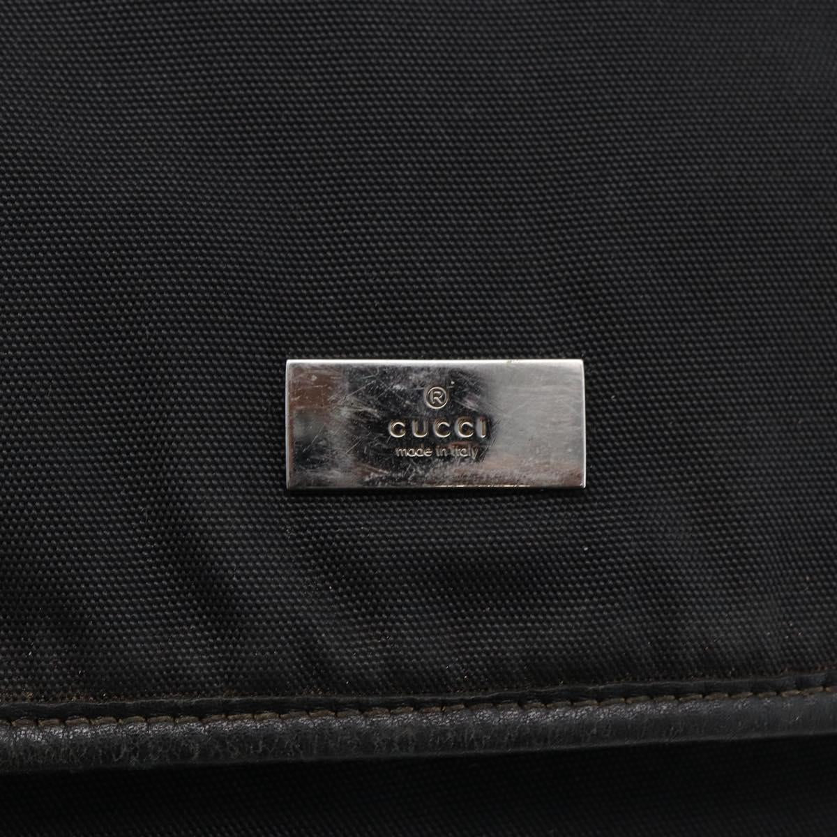 GUCCI Guccissima Shoulder Bag Canvas Black Silver 162410 Auth bs33484