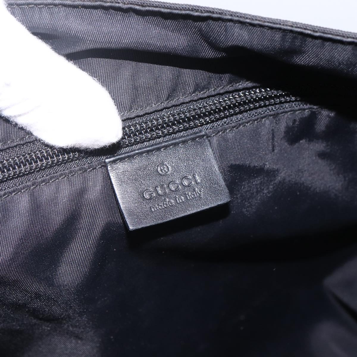 GUCCI Guccissima Shoulder Bag Canvas Black Silver 162410 Auth bs33484