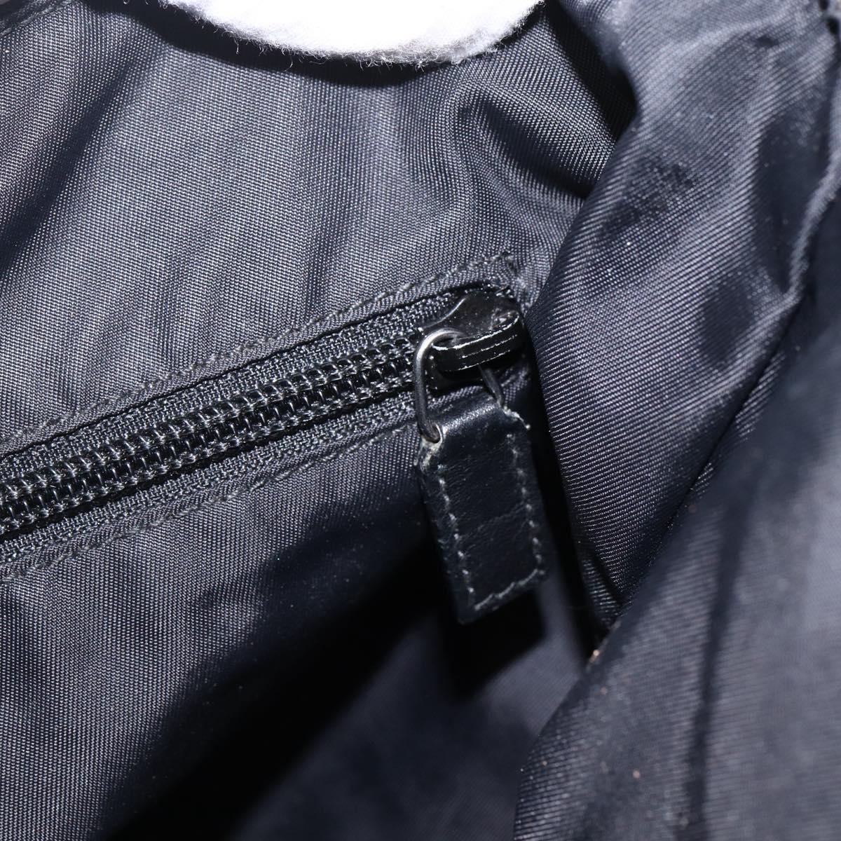 GUCCI Guccissima Shoulder Bag Canvas Black Silver 162410 Auth bs33484