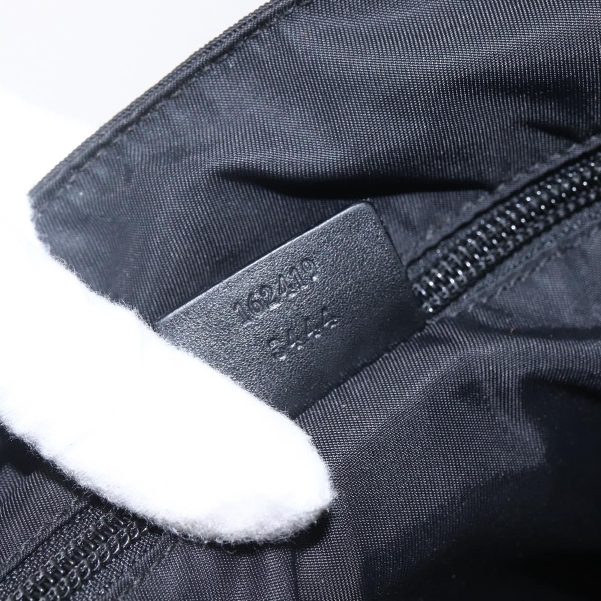 GUCCI Guccissima Shoulder Bag Canvas Black Silver 162410 Auth bs33484