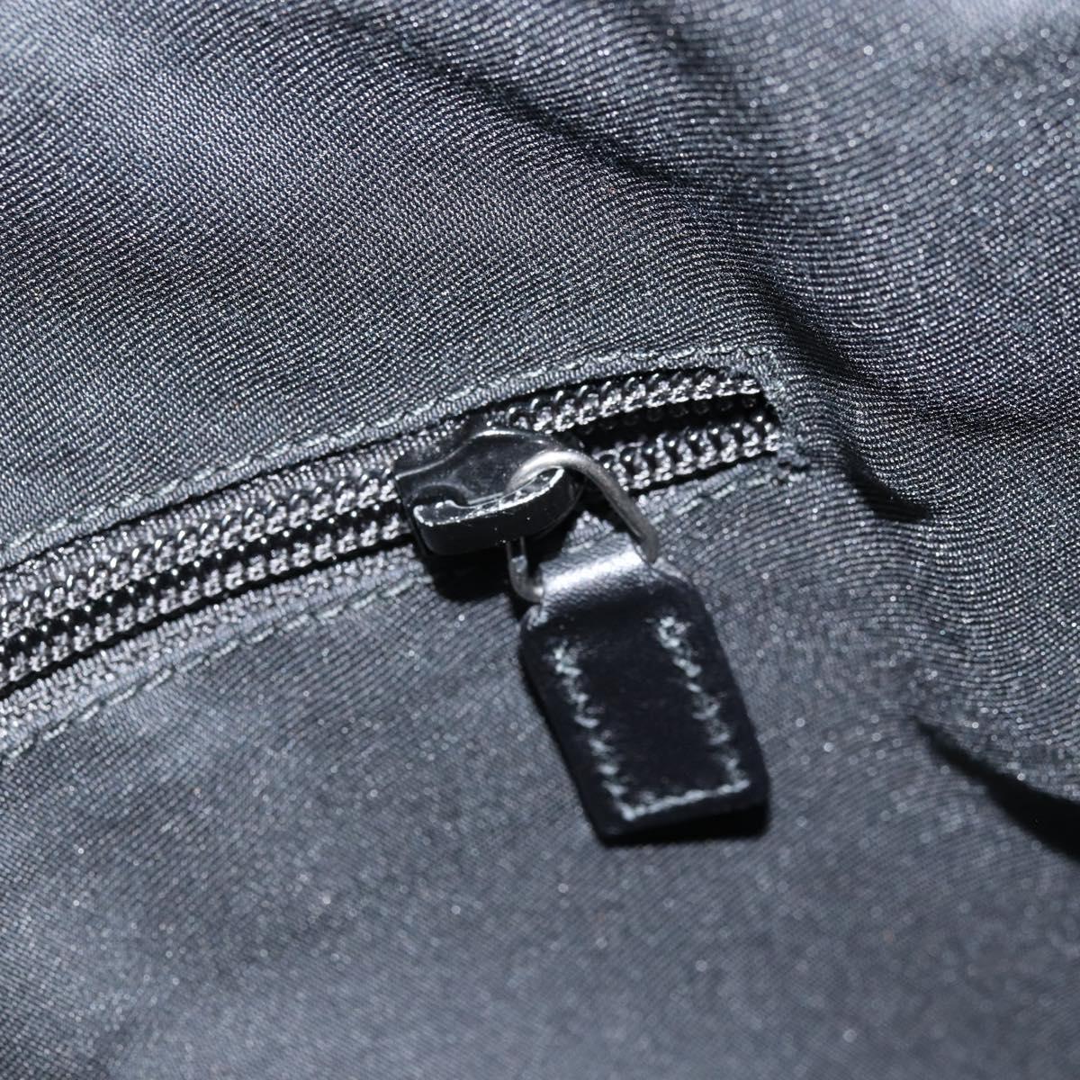 GUCCI GG Canvas Shoulder Bag Black Silver 145857 Auth bs33485