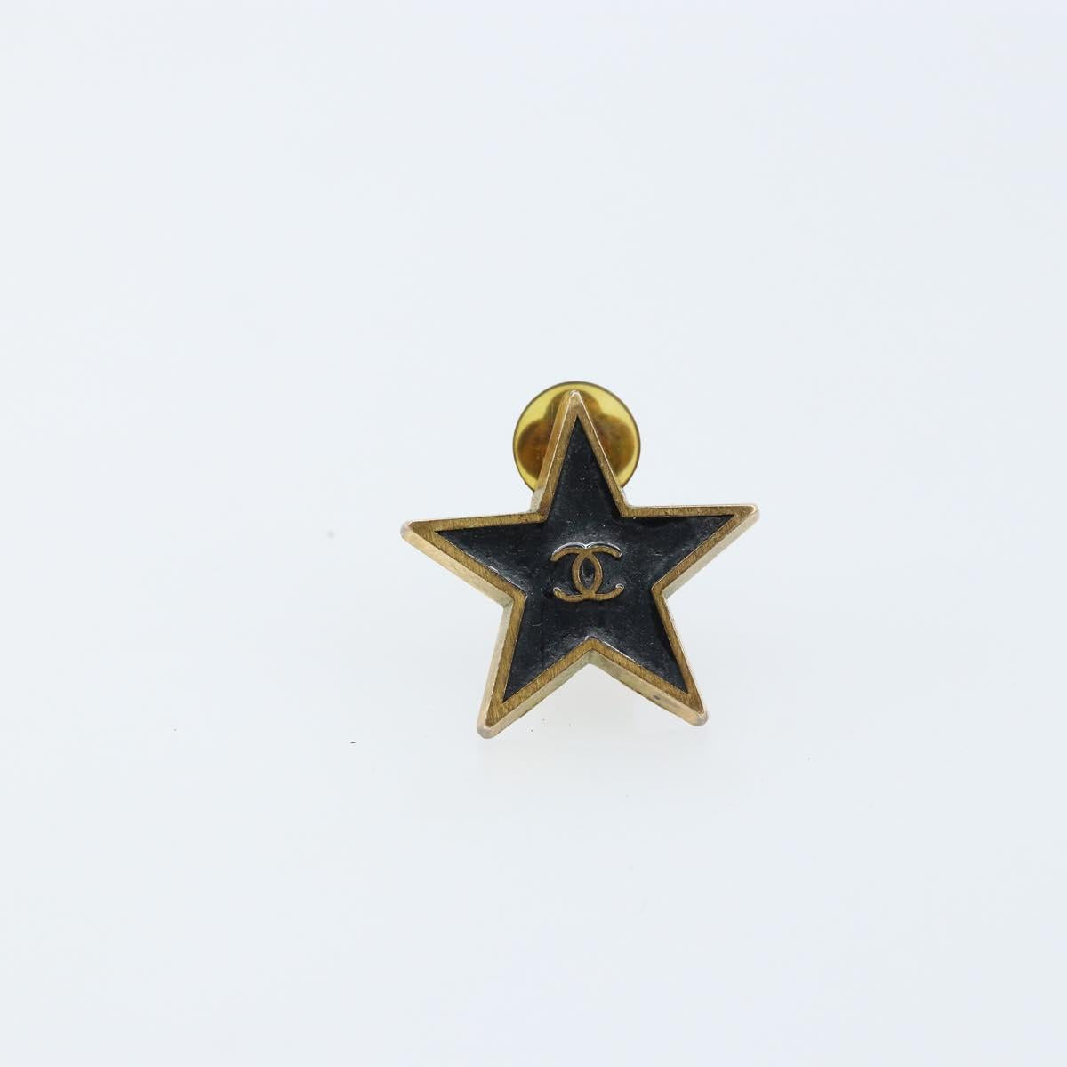 CHANEL Earring metal Gold Tone CC Auth bs33491