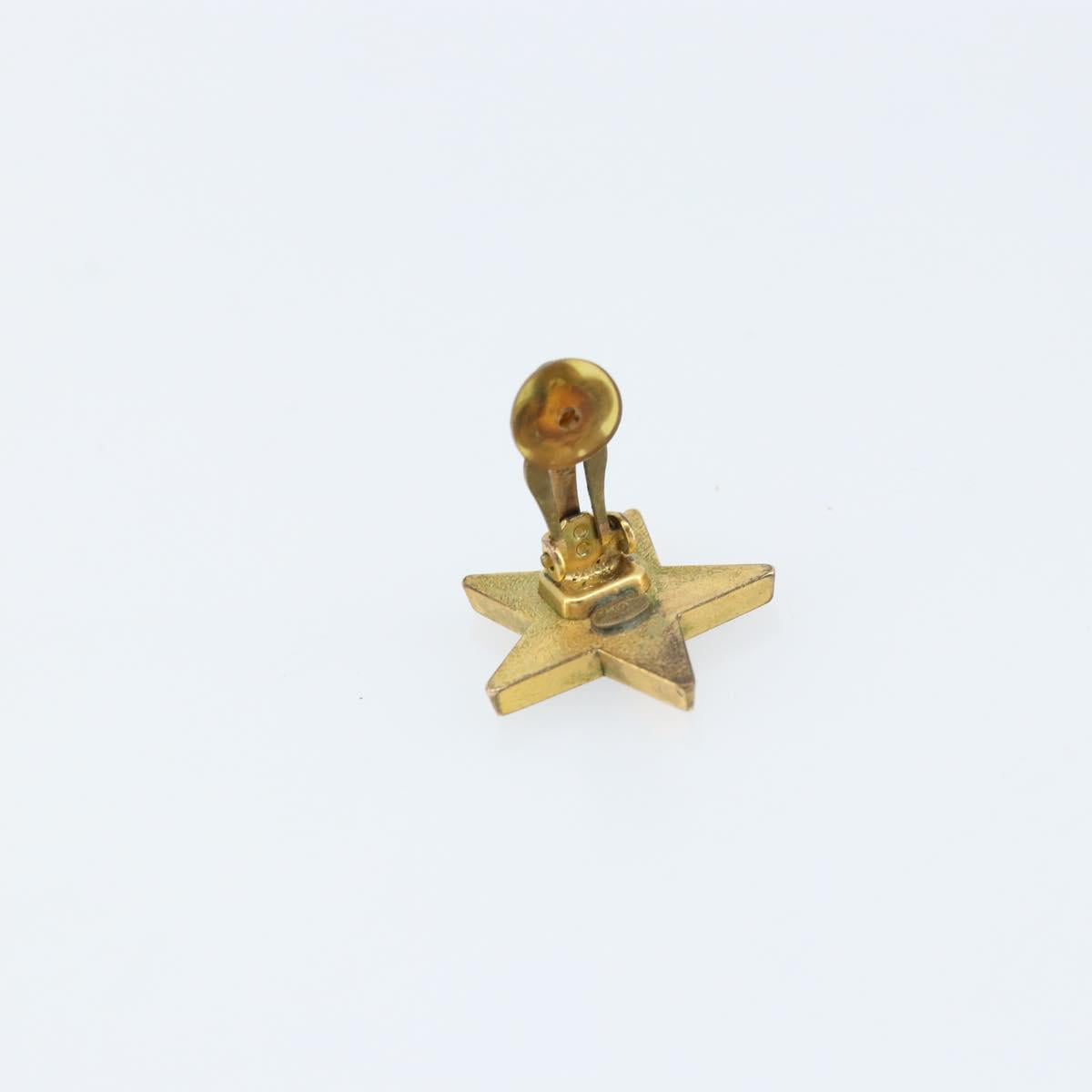 CHANEL Earring metal Gold Tone CC Auth bs33491