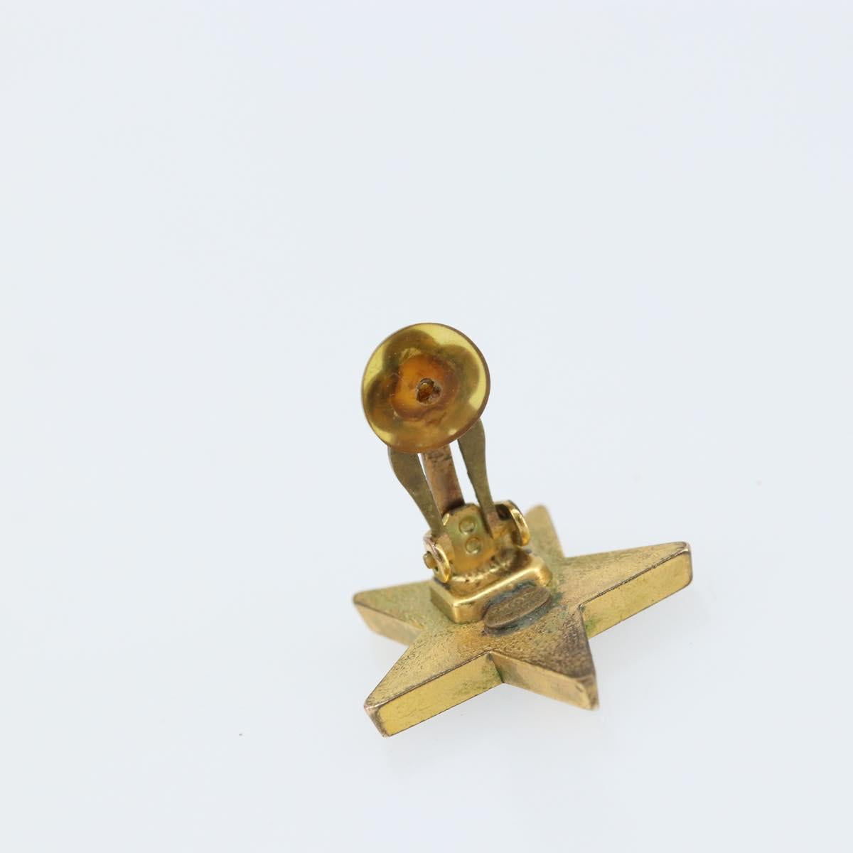 CHANEL Earring metal Gold Tone CC Auth bs33491
