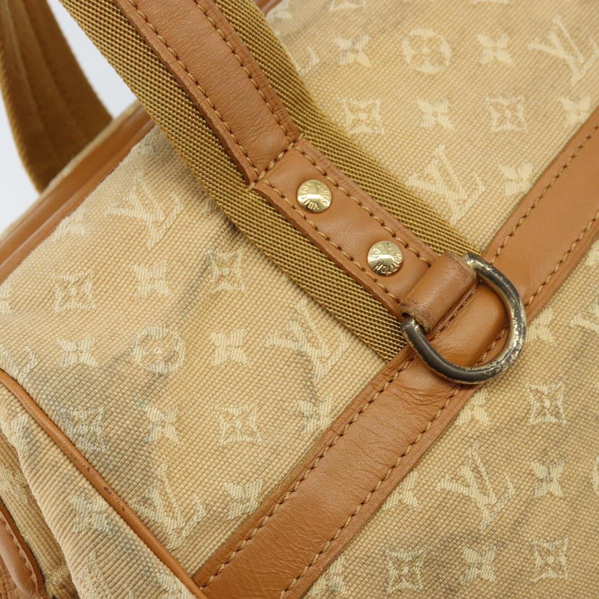 LOUIS VUITTON Monogram Mini Josephine GM Hand Bag Beige M92310 LV Auth bs33498
