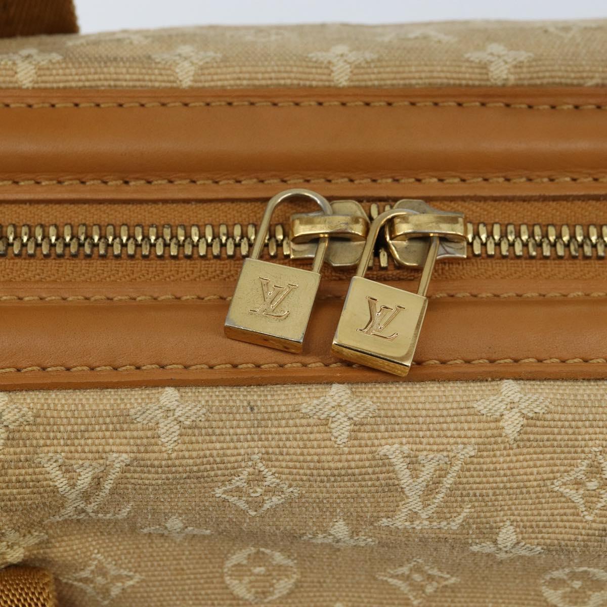 LOUIS VUITTON Monogram Mini Josephine GM Hand Bag Beige M92310 LV Auth bs33498