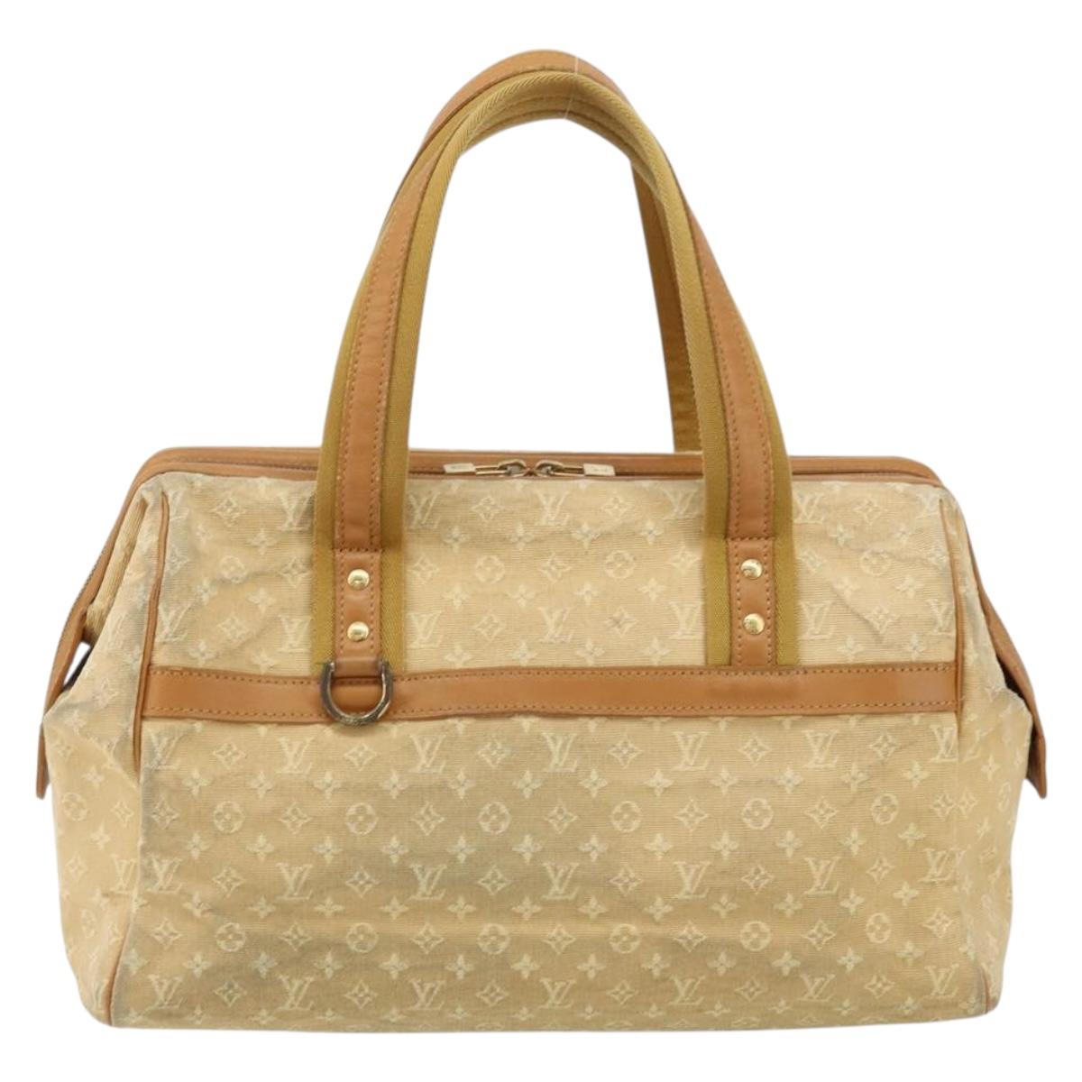 LOUIS VUITTON Monogram Mini Josephine GM Hand Bag Beige M92310 LV Auth bs33498