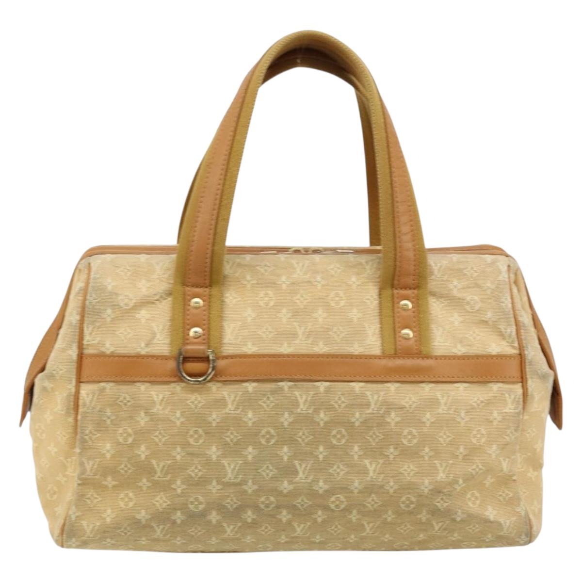 LOUIS VUITTON Monogram Mini Josephine GM Hand Bag Beige M92310 LV Auth bs33498