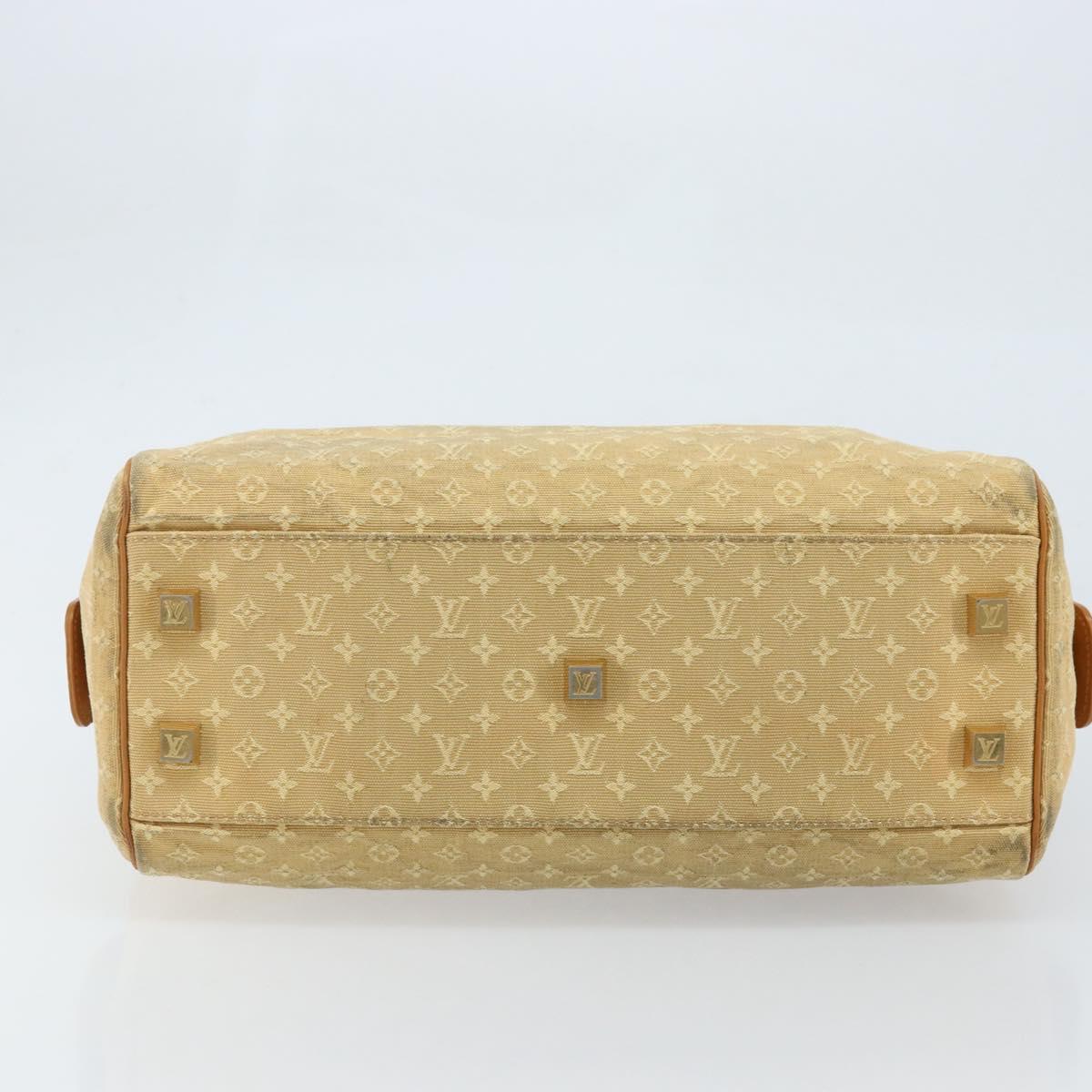 LOUIS VUITTON Monogram Mini Josephine GM Hand Bag Beige M92310 LV Auth bs33498