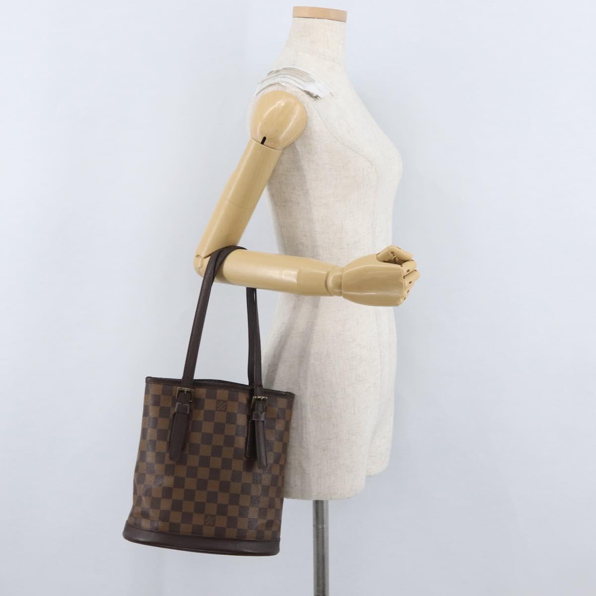 LOUIS VUITTON Damier Ebene Marais Shoulder Bag N42240 LV Auth bs33501