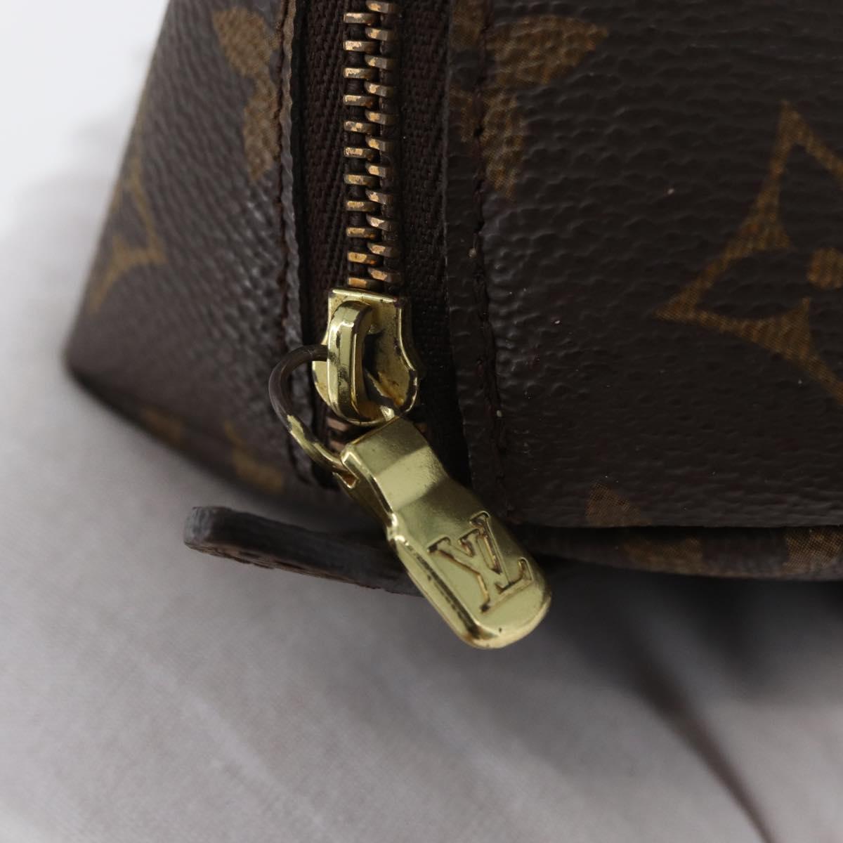 LOUIS VUITTON Monogram Trousse Demi Ronde Cosmetic Pouch M47520 LV Auth bs33503