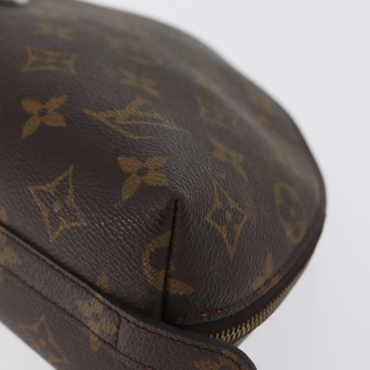 LOUIS VUITTON Monogram Trousse Demi Ronde Cosmetic Pouch M47520 LV Auth bs33503