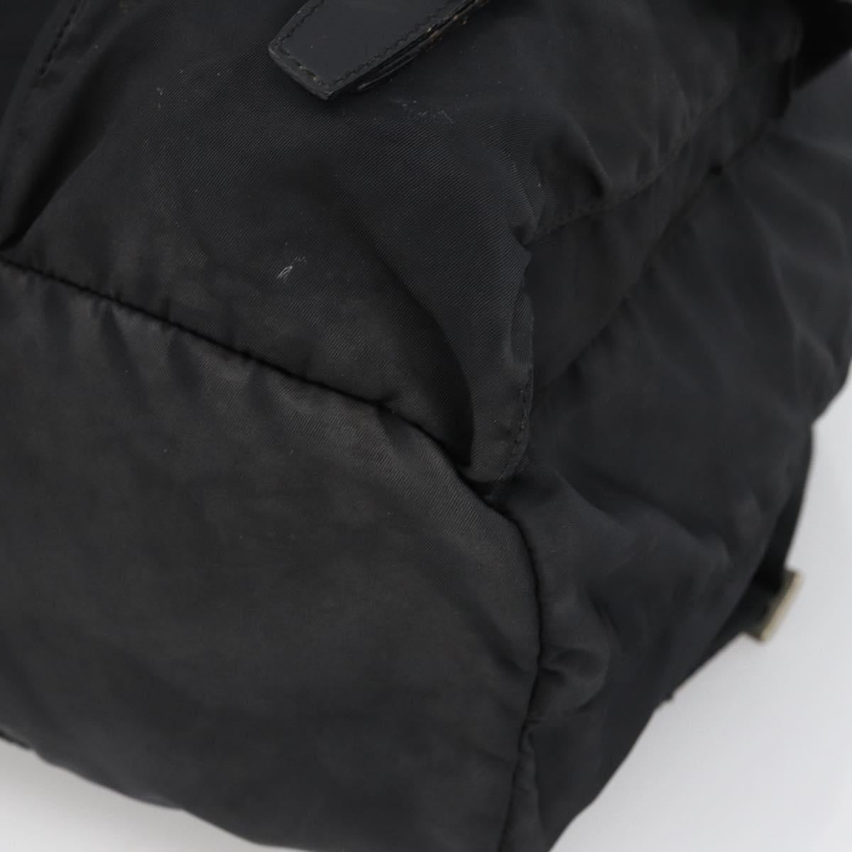 PRADA Backpack Nylon Silver Black Auth bs33518