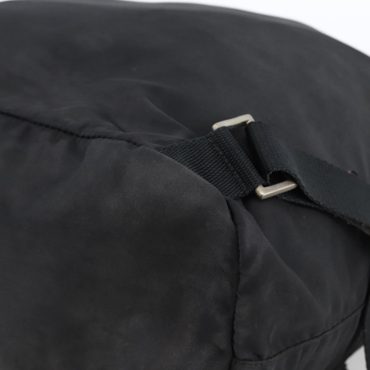 PRADA Backpack Nylon Silver Black Auth bs33518