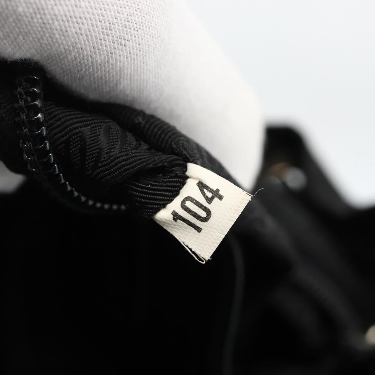 PRADA Backpack Nylon Silver Black Auth bs33519