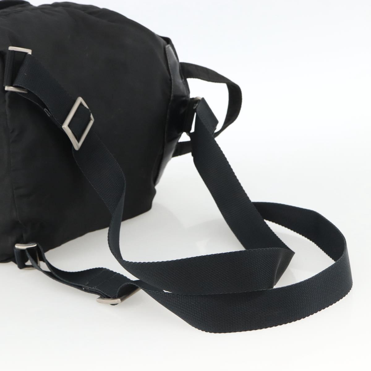 PRADA Backpack Nylon Silver Black Auth bs33519