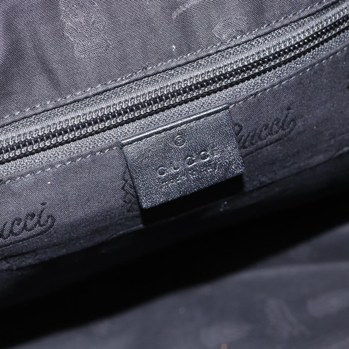 GUCCI GG Implementation Shoulder Bag PVC Black Silver 211107 Auth bs33520