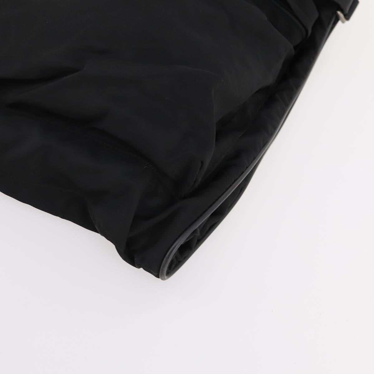 PRADA Garment Cover Nylon Black Silver Auth bs33522