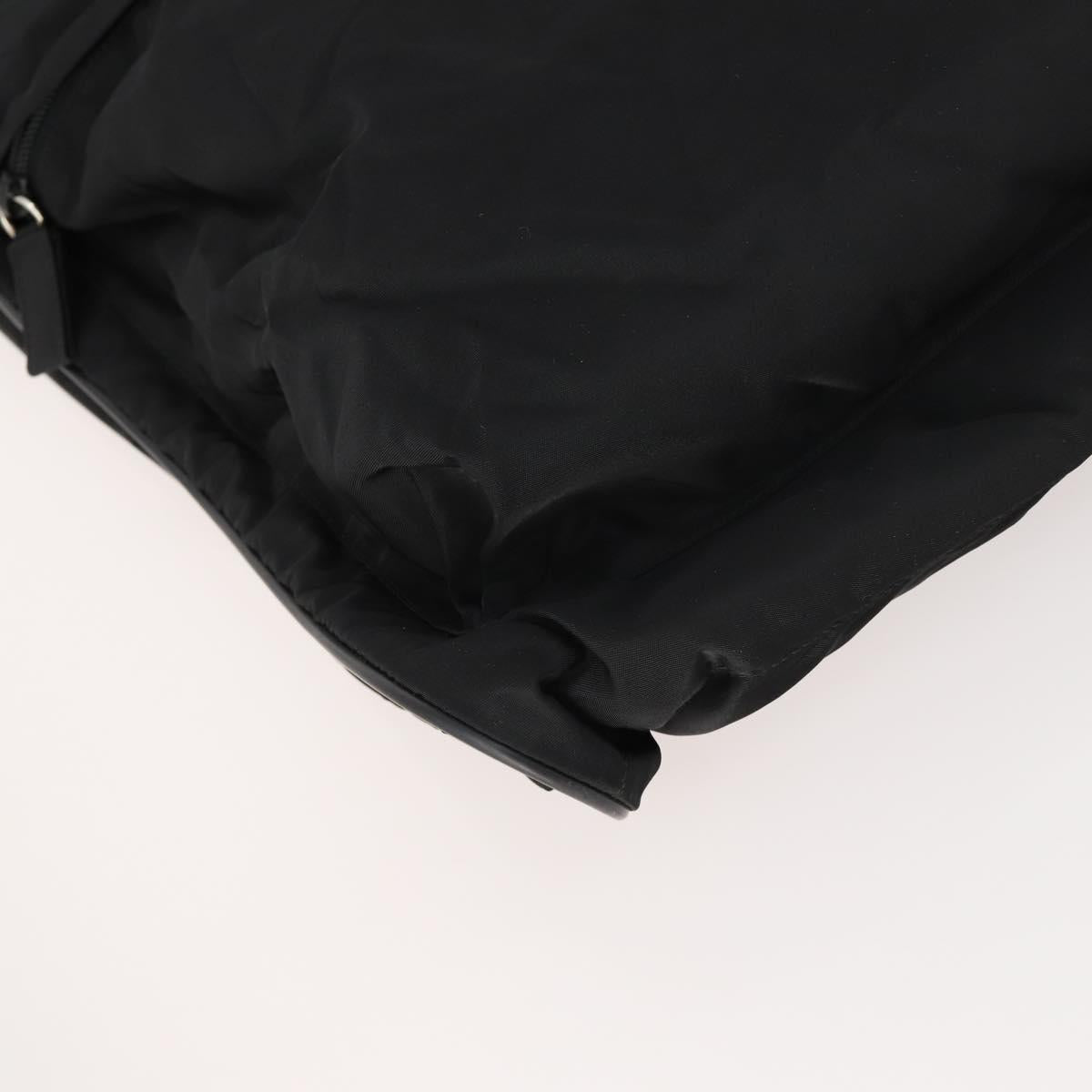 PRADA Garment Cover Nylon Black Silver Auth bs33522