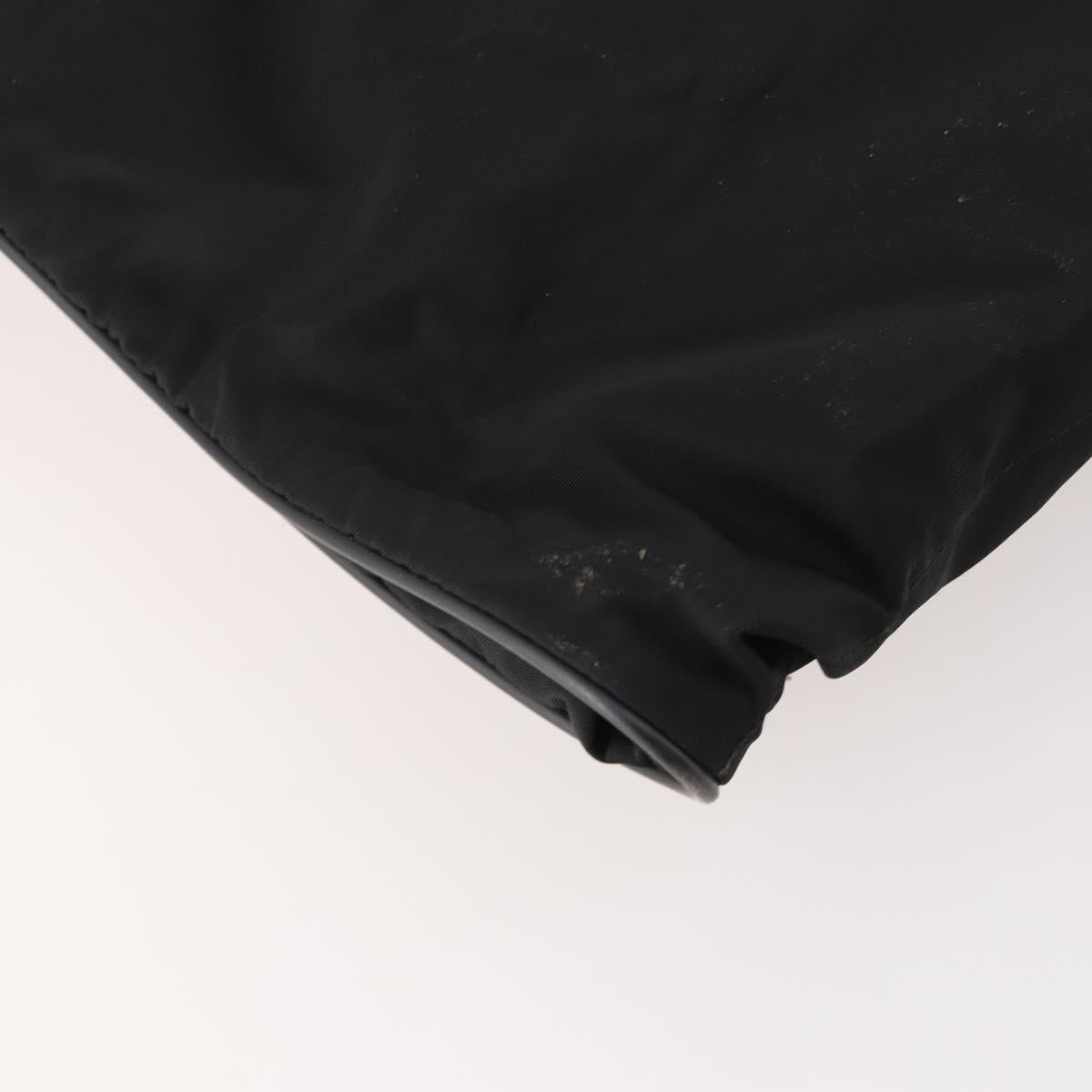 PRADA Garment Cover Nylon Black Silver Auth bs33522