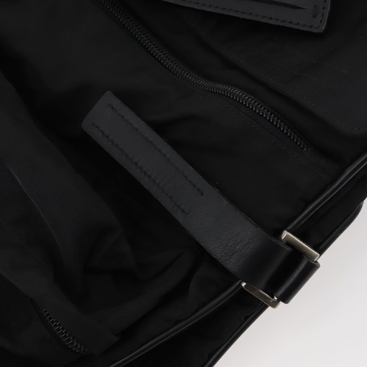 PRADA Garment Cover Nylon Black Silver Auth bs33522