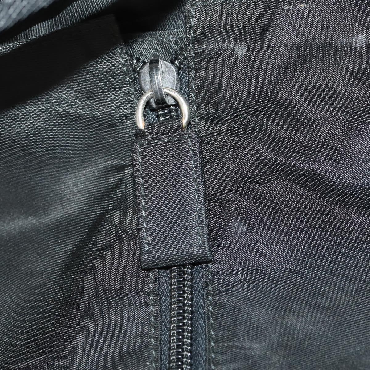 PRADA Garment Cover Nylon Black Silver Auth bs33522