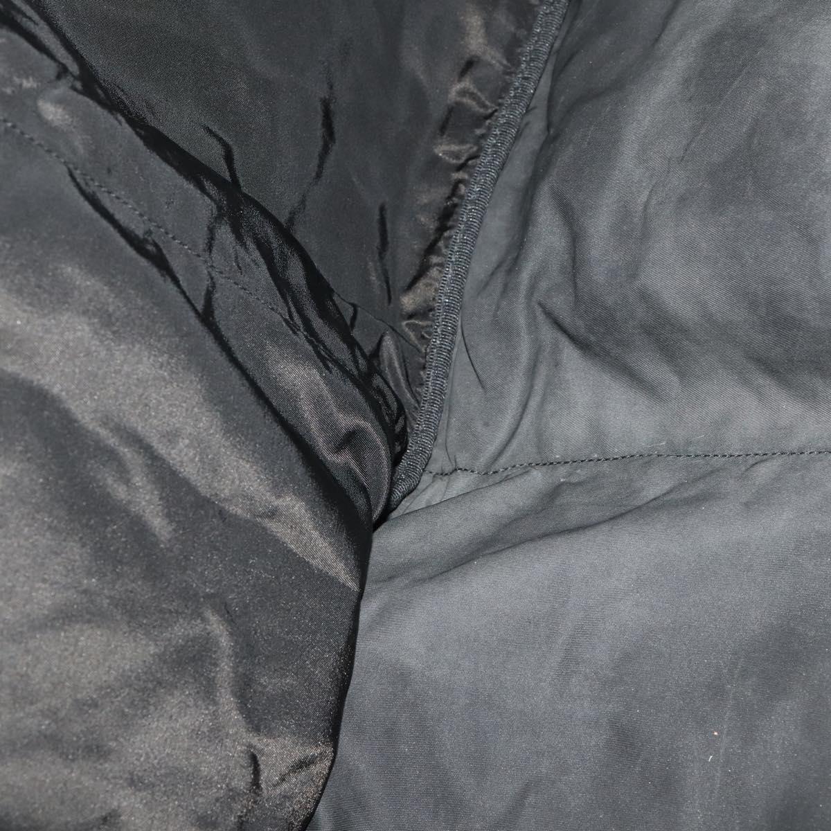 PRADA Garment Cover Nylon Black Silver Auth bs33522