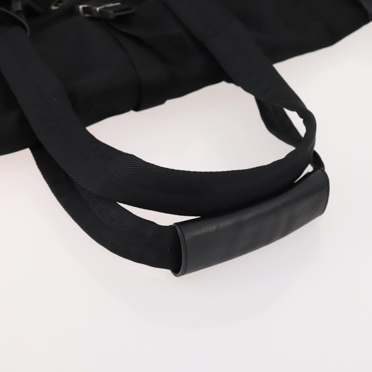 PRADA Garment Cover Nylon Black Silver Auth bs33522