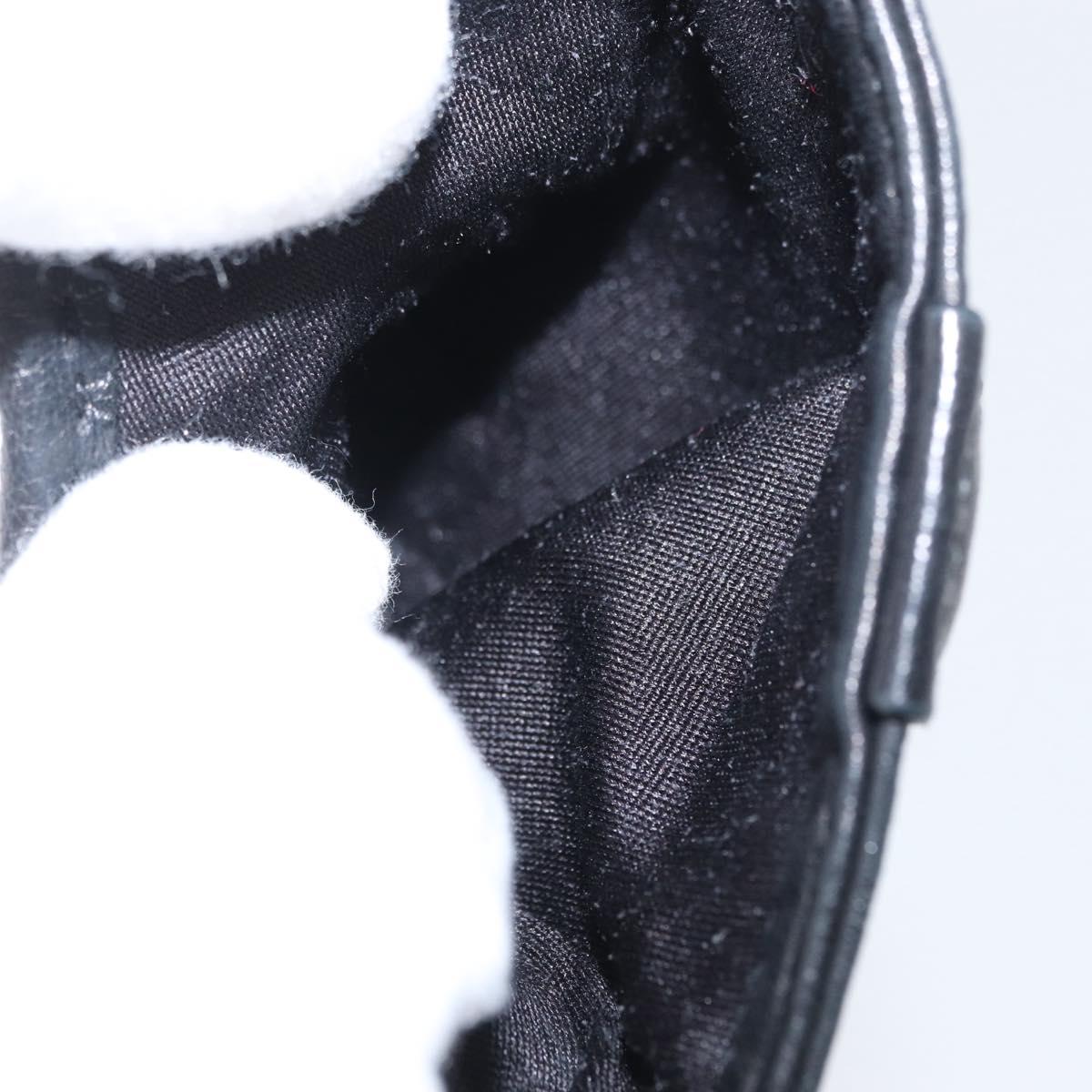 HERMES Gloves Leather Black Auth bs33528