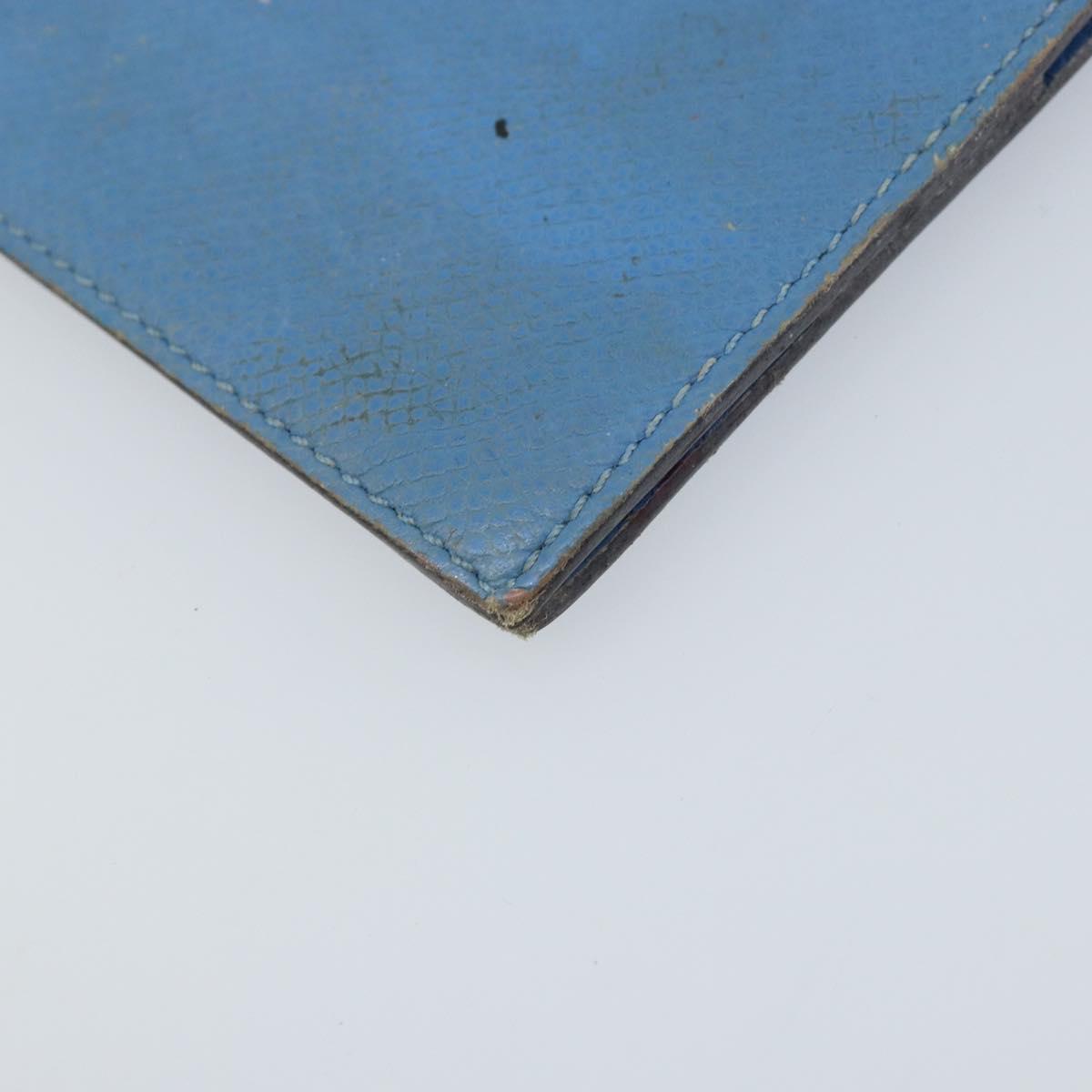 HERMES Day Planner Cover Leather Light Blue Auth bs33531