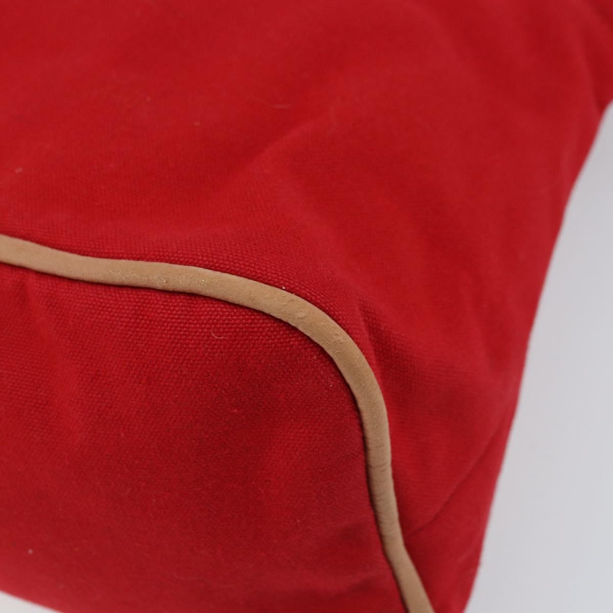 HERMES Bolide Pouch GM Canvas Red Auth bs33532