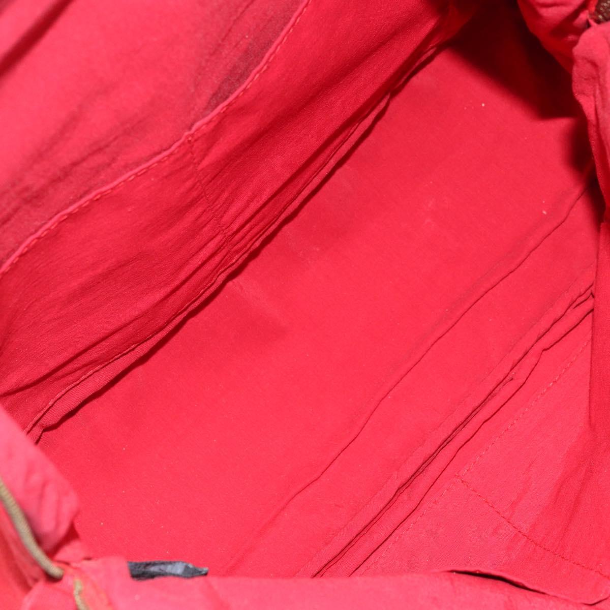 HERMES Bolide Pouch GM Canvas Red Auth bs33532