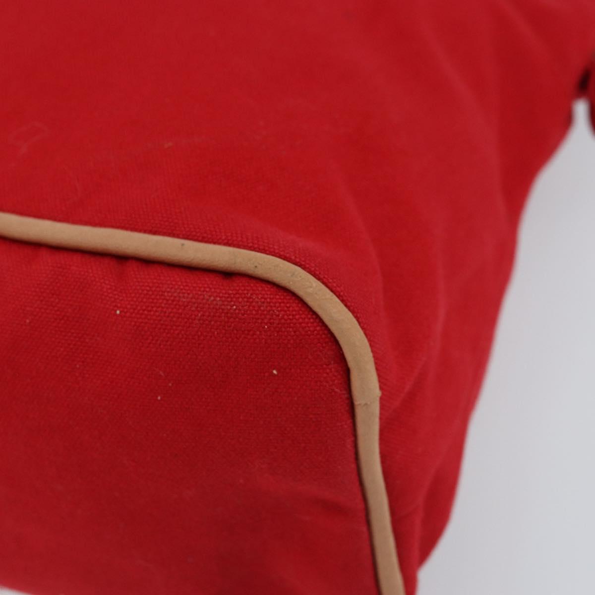 HERMES Bolide Pouch GM Canvas Red Auth bs33532