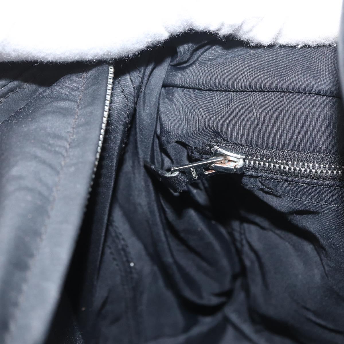 HERMES Acape Luco PM Hand Bag Nylon Black Auth bs33535