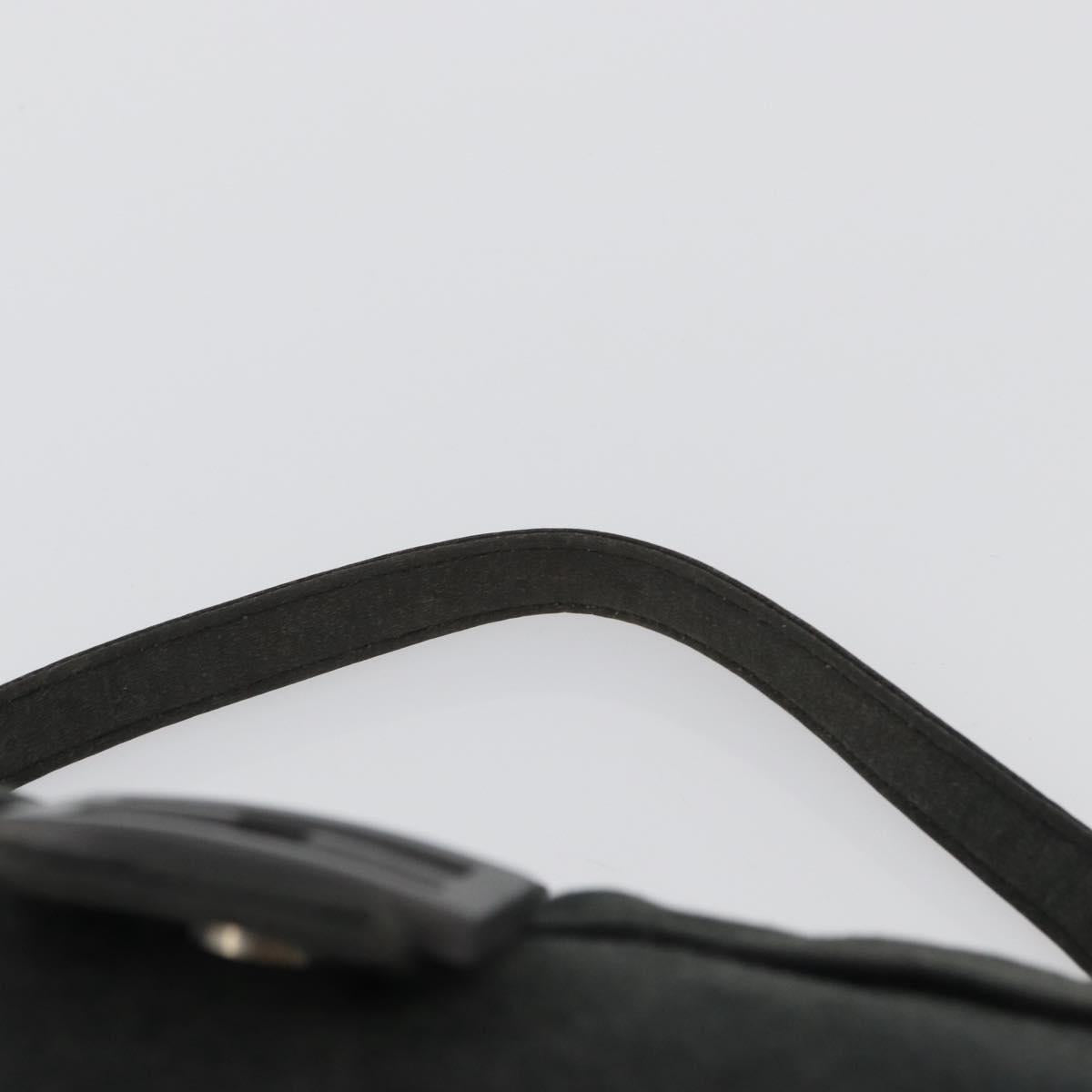 FENDI Mamma Baguette Hand Bag cotton Gray Silver Auth bs33536