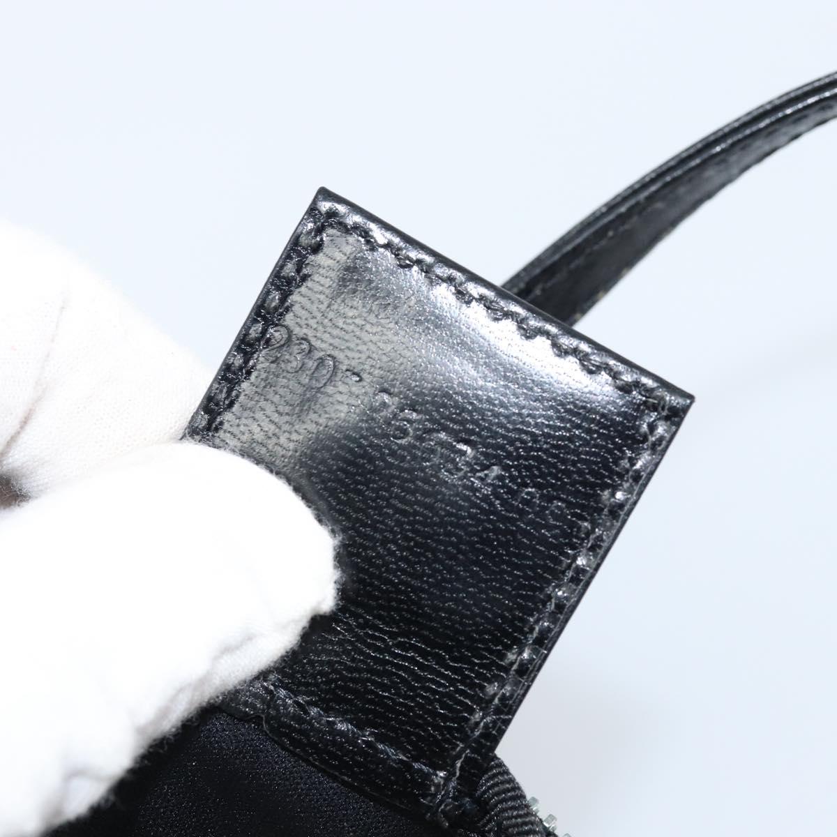FENDI Hand Bag Nylon Black Silver Auth bs33538