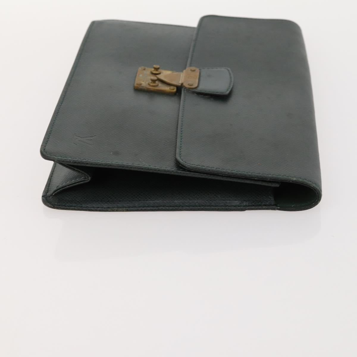 LOUIS VUITTON Monogram Taiga Clutch Bag 3 Set Grizzly LV Auth bs33543