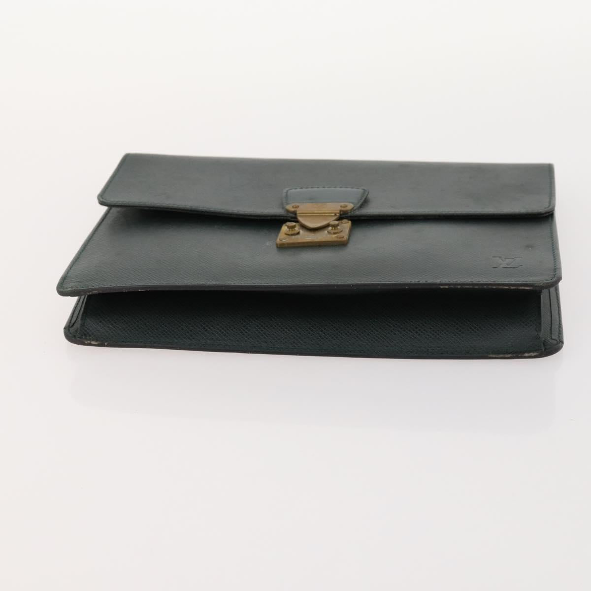 LOUIS VUITTON Monogram Taiga Clutch Bag 3 Set Grizzly LV Auth bs33543
