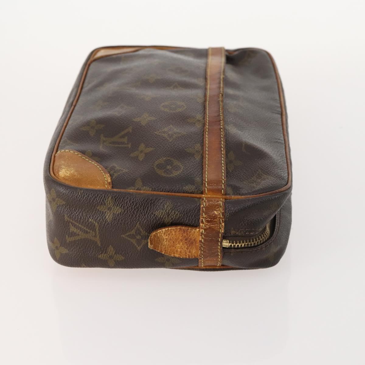 LOUIS VUITTON Monogram Taiga Clutch Bag 3 Set Grizzly LV Auth bs33543