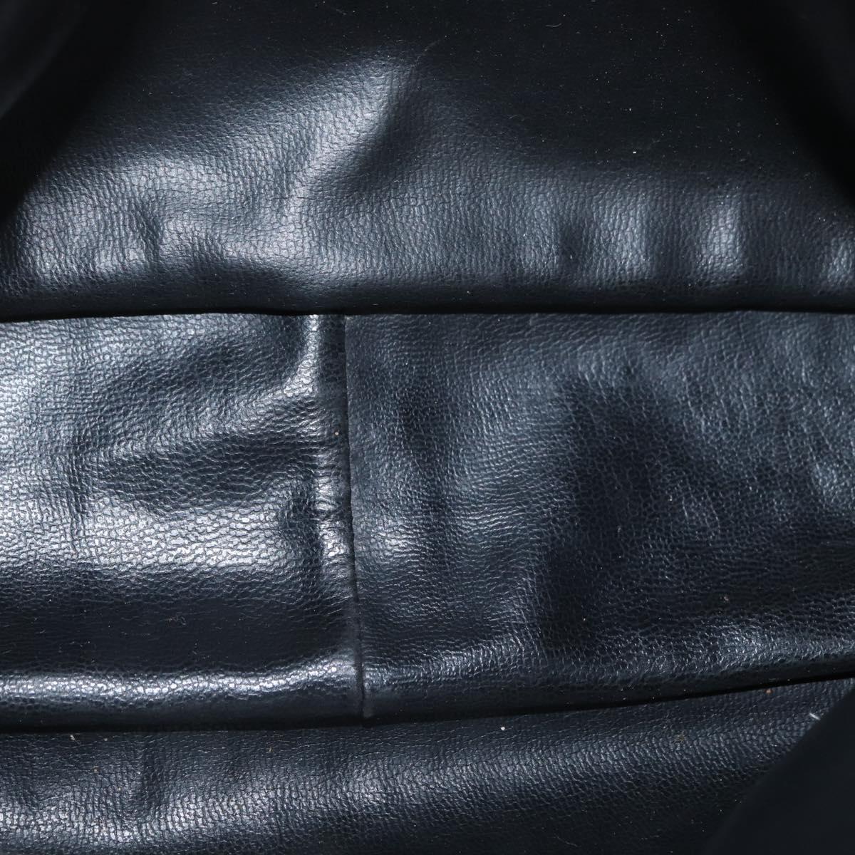 BALLY Chain Shoulder Bag Suede Black Gold Auth bs33547