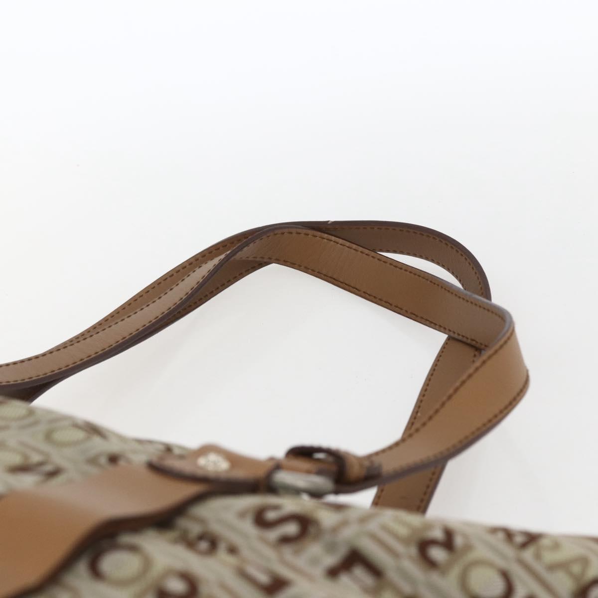 Salvatore Ferragamo Tote Bag Canvas Beige Auth bs33551