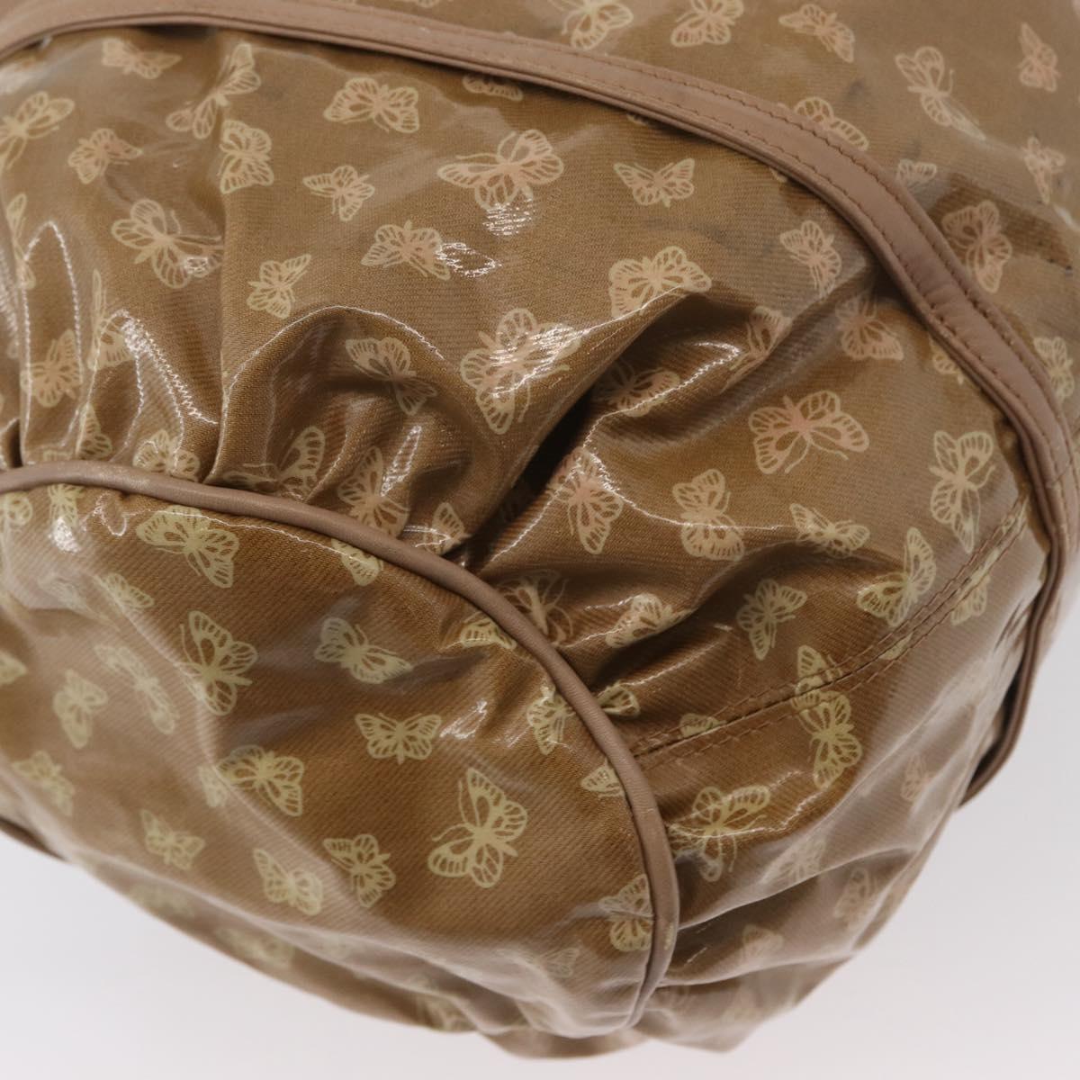 BOTTEGA VENETA Hand Bag Coated Canvas Beige Gold Auth bs33556