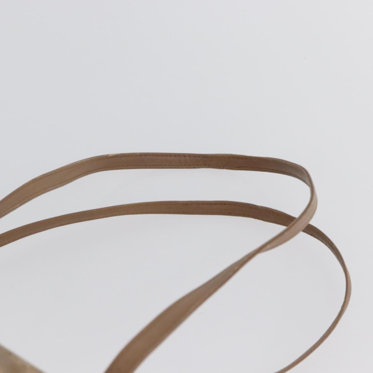 BOTTEGA VENETA Hand Bag Coated Canvas Beige Gold Auth bs33556